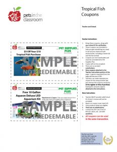 Tropical Fish Grant Coupons Sample