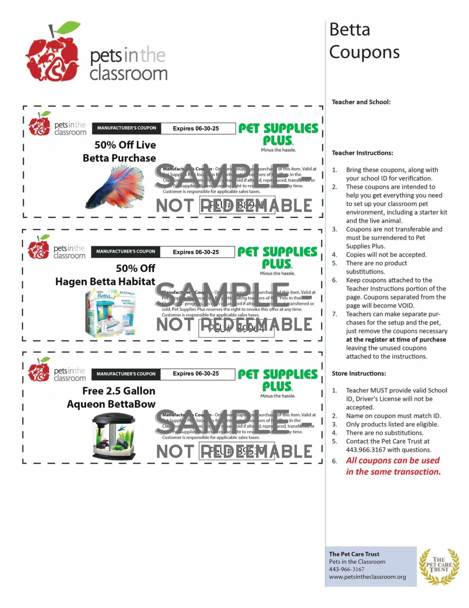 Pet Supplies Plus Sample Coupons Betta Fish