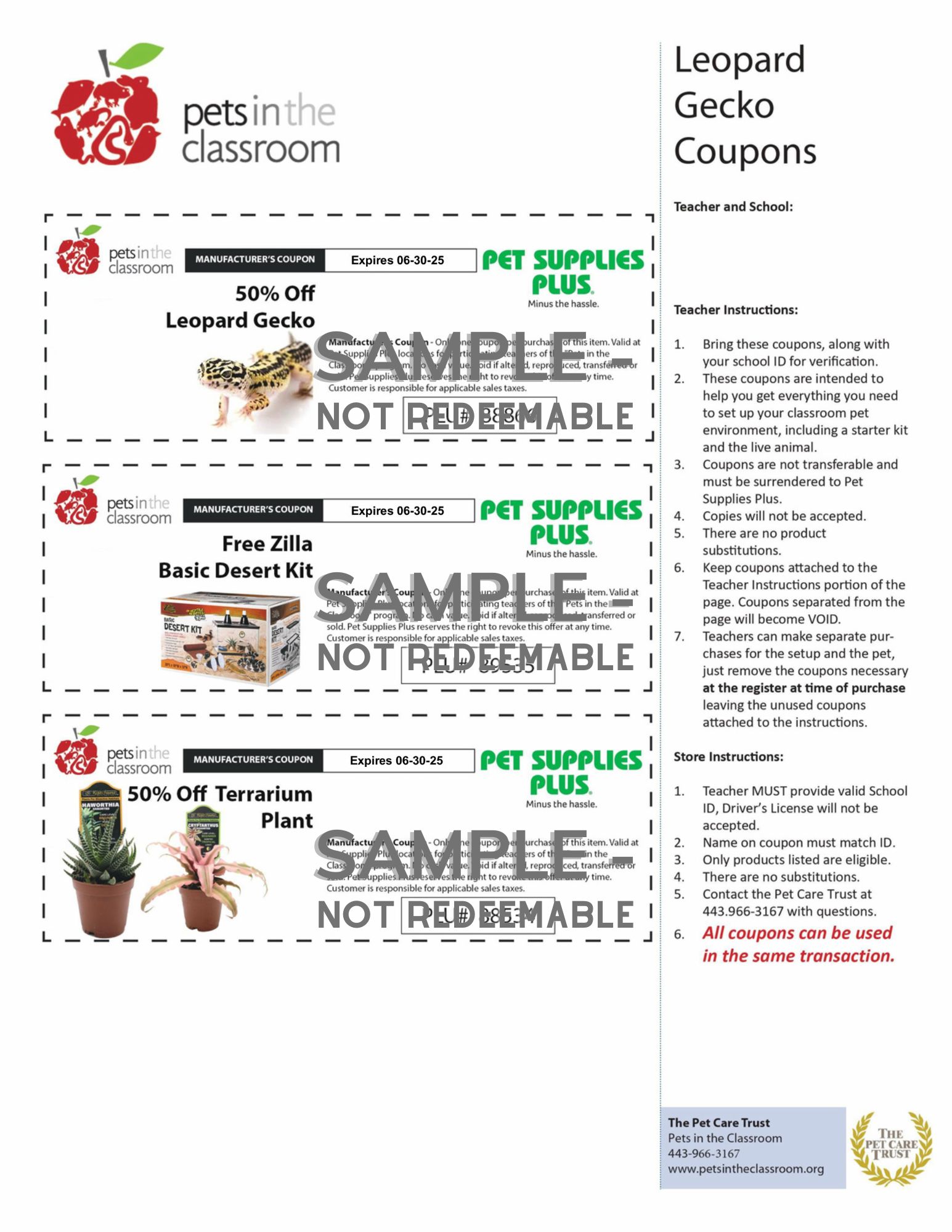 Pet Supplies Plus Sample Coupons Leopard Gecko