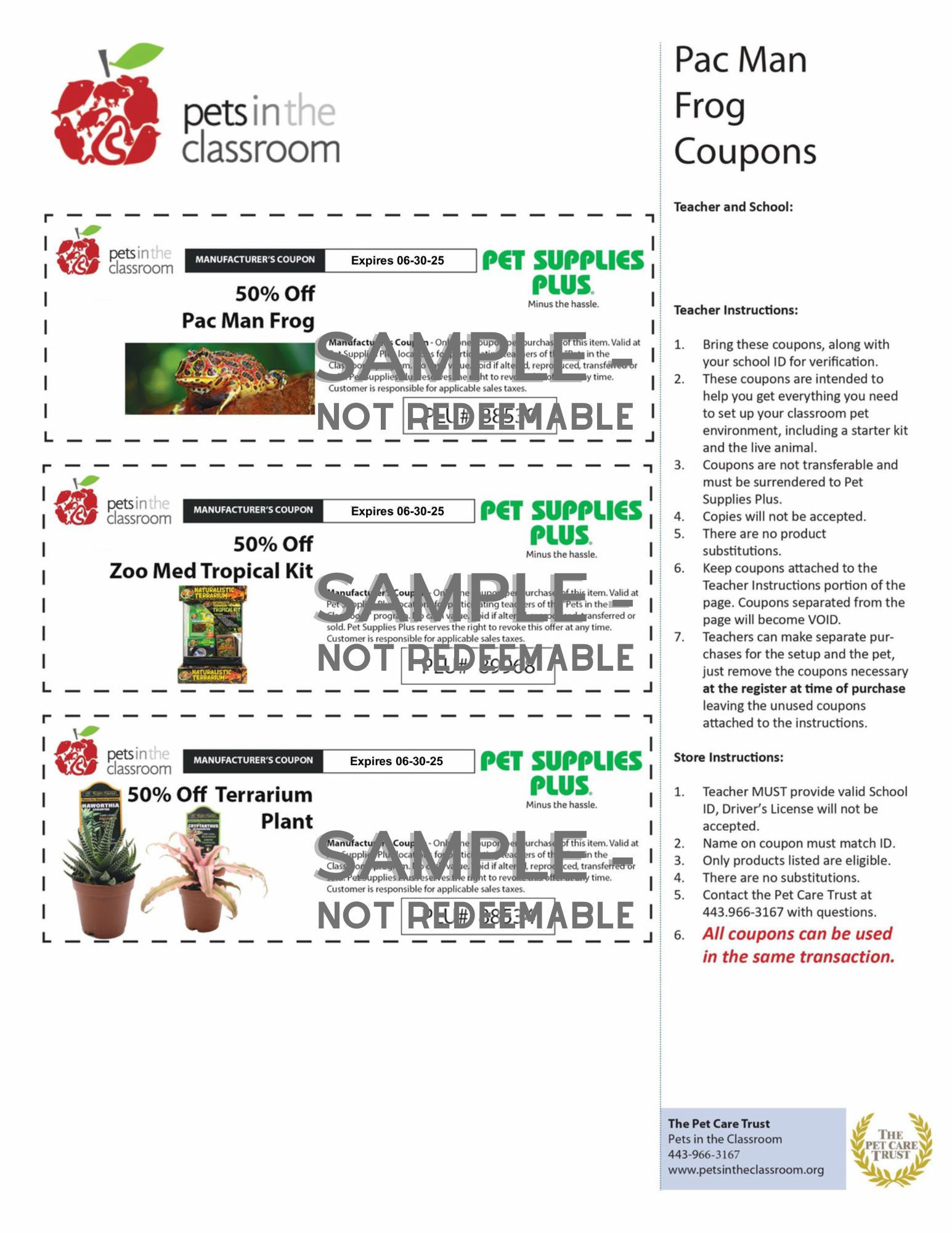 Pet Supplies Plus Sample Coupons Pacman Frog