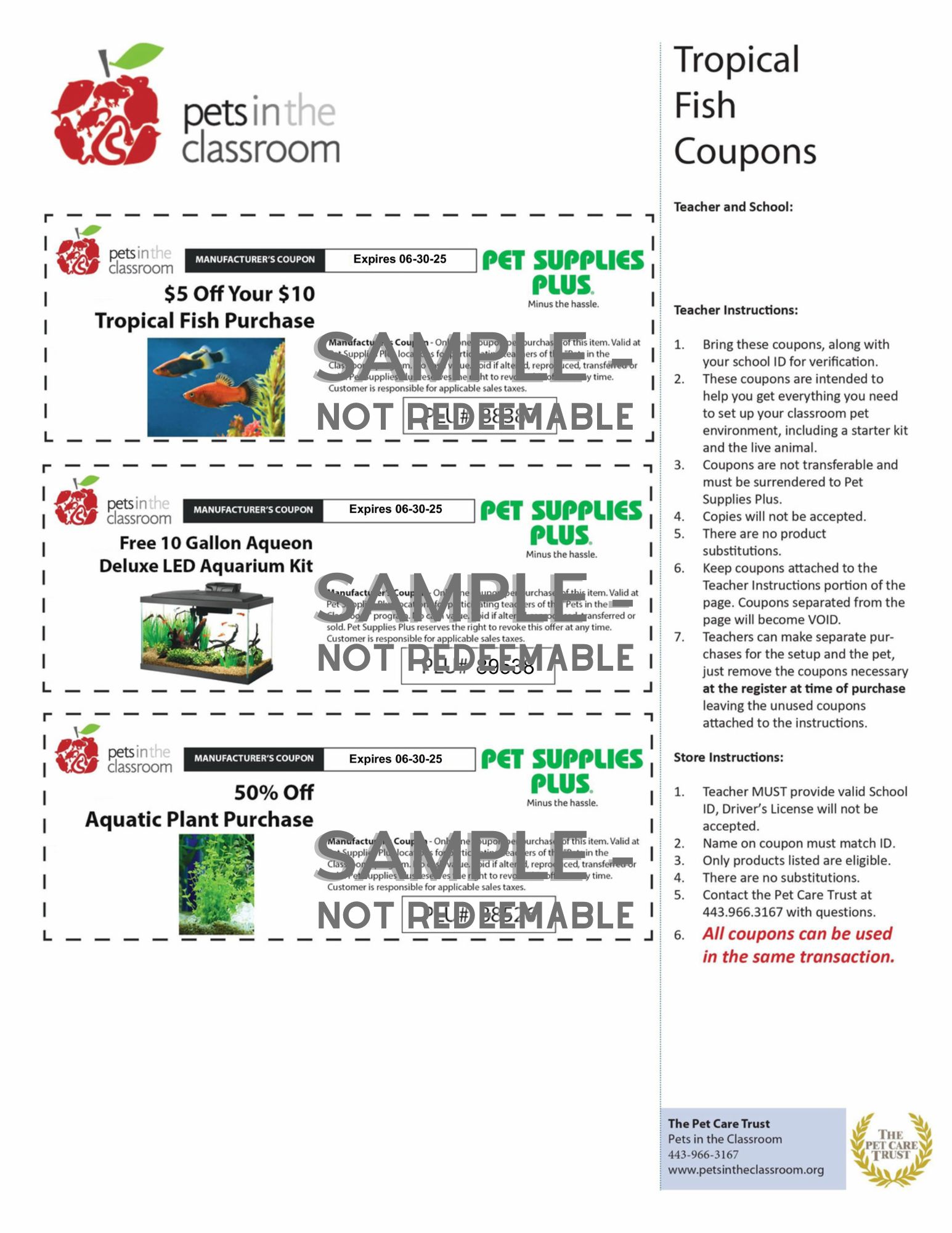 Pet Supplies Plus Sample Coupons Tropical Fish