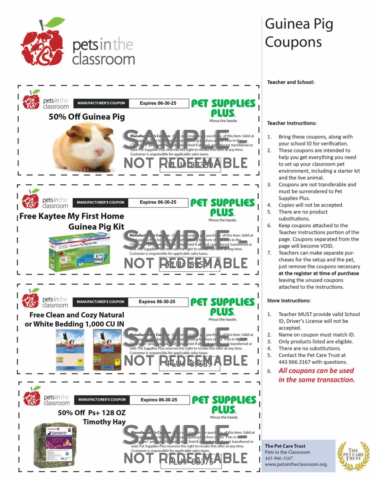 Pet Supplies Plus Sample Coupons guinea pig