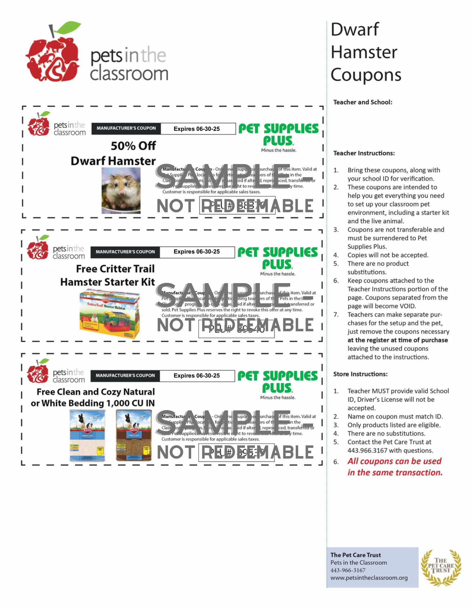 Pet Supplies Plus Sample Coupons hamster