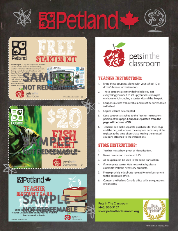 Petland Canada Fish Coupon Class Pet