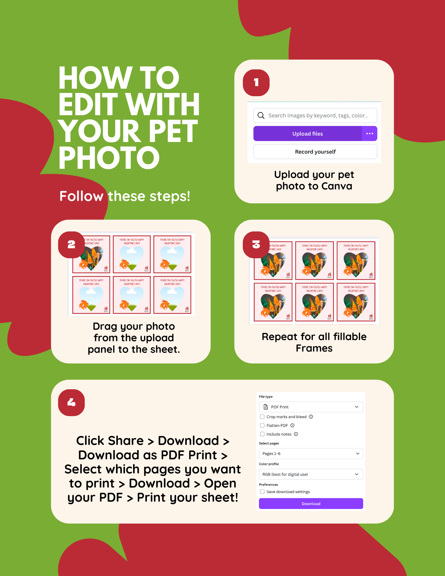 how to print your valentines