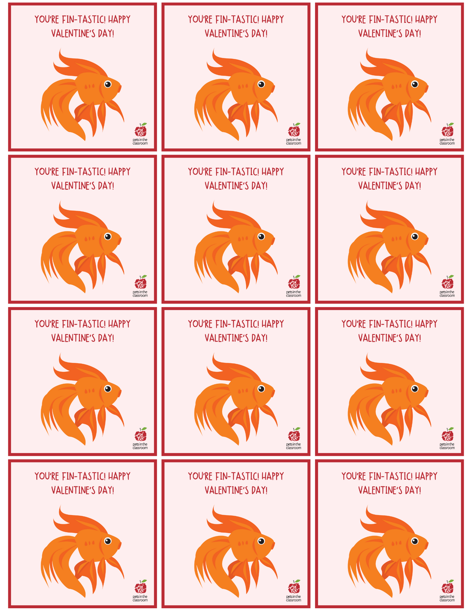 printable fish valentine download