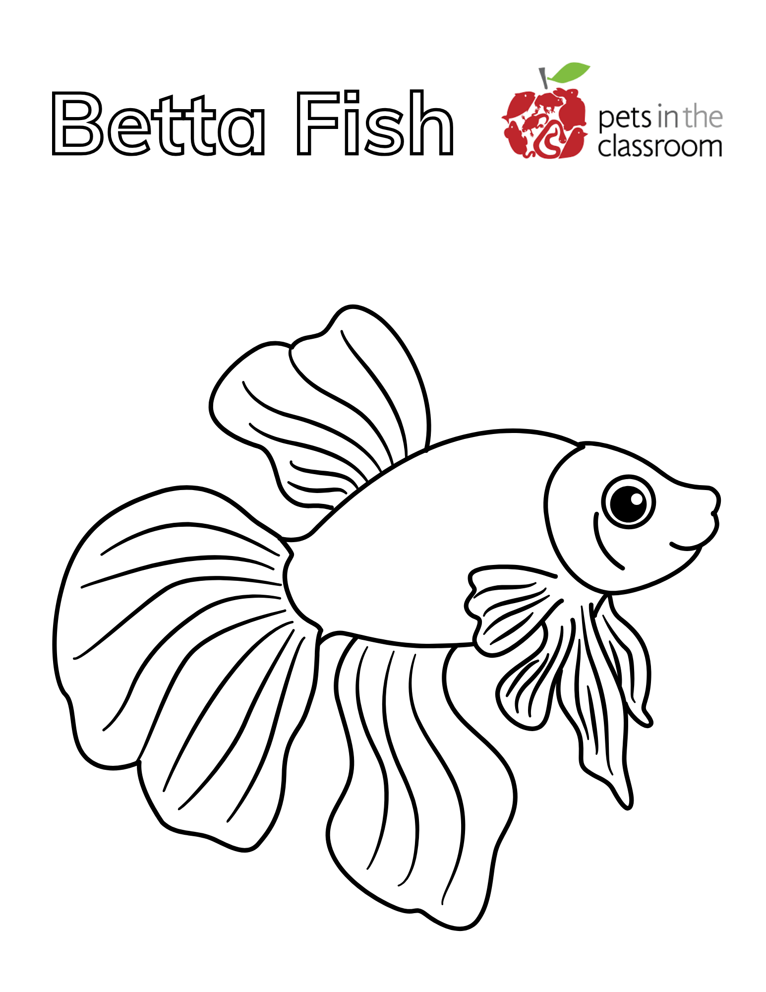 betta fish coloring sheet