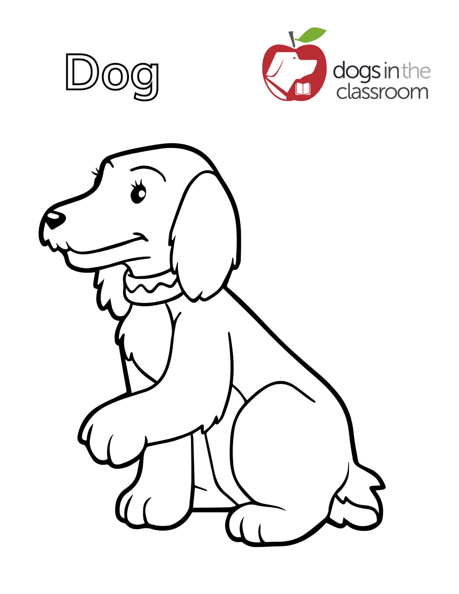 dog coloring sheet
