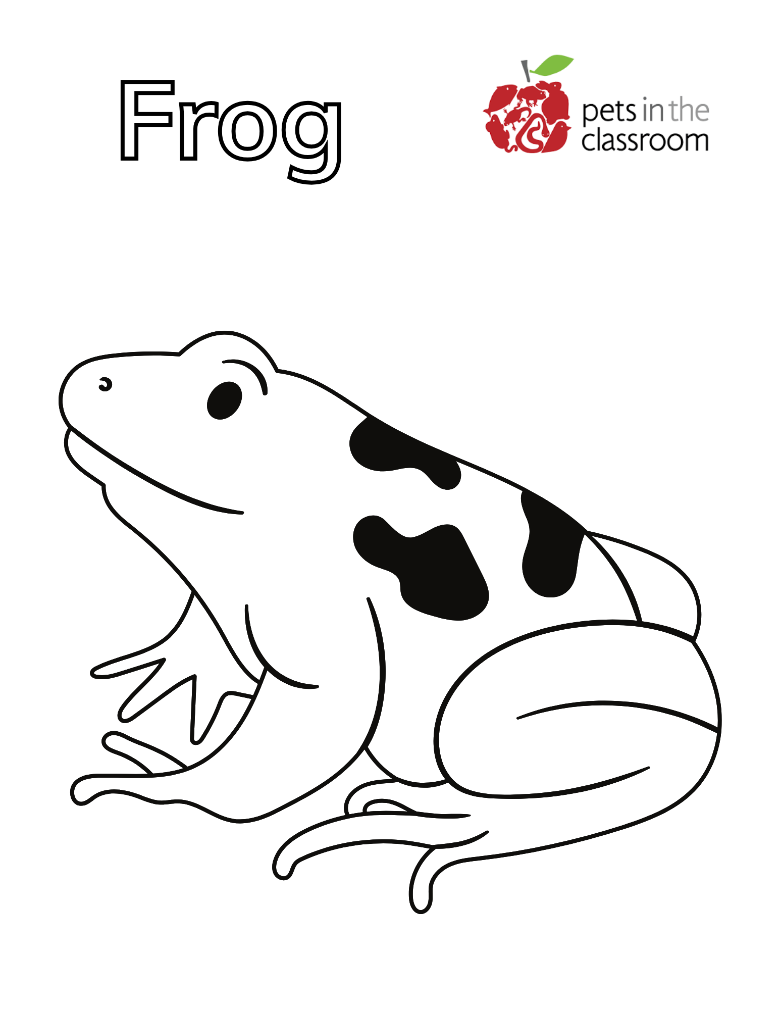 frog coloring sheet