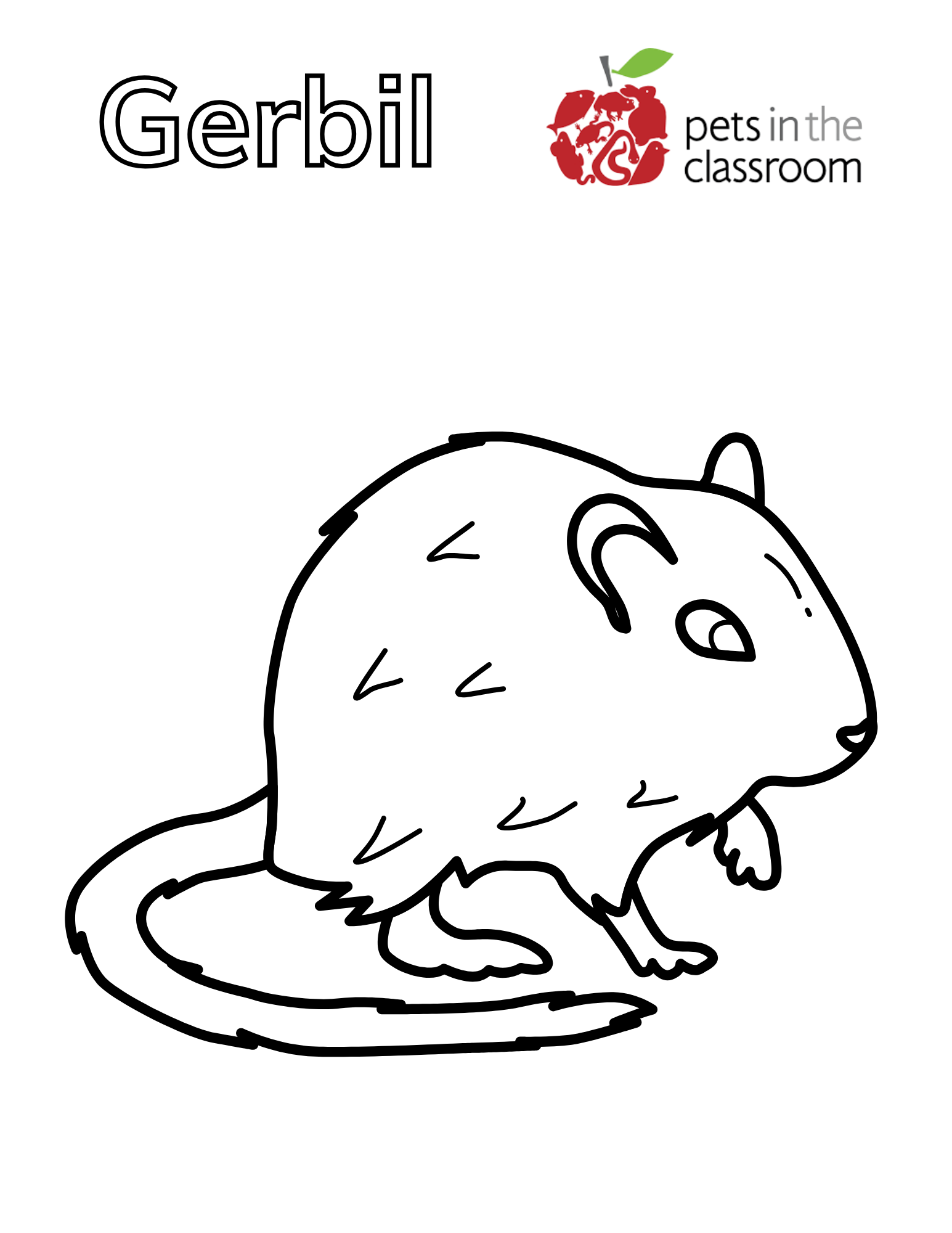 gerbil coloring sheet