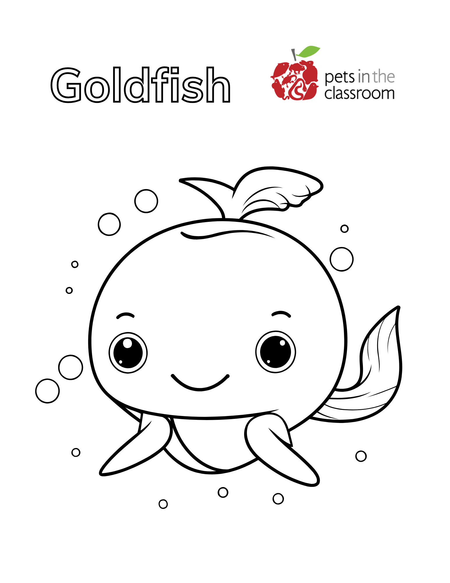 goldfish coloring sheet