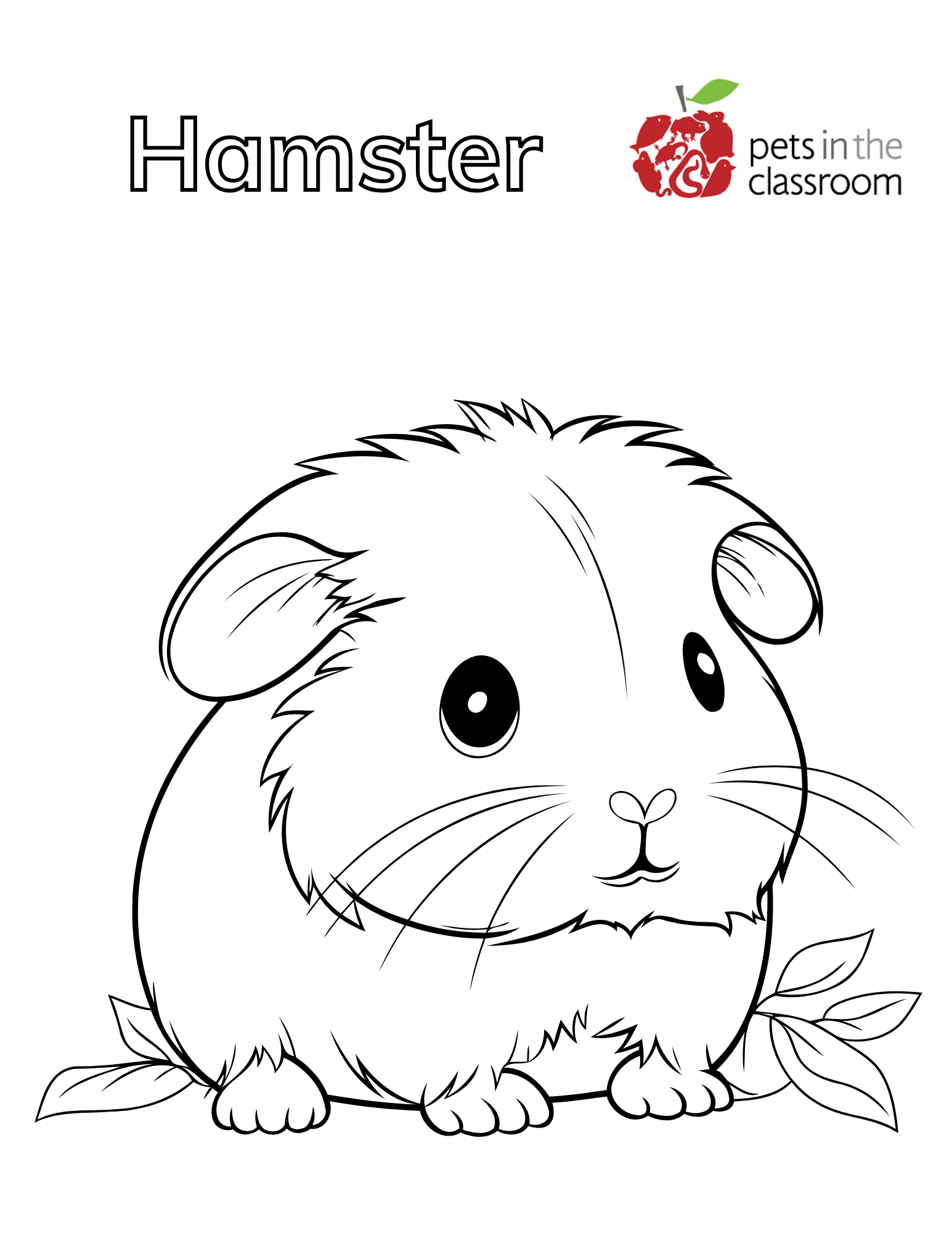 hamster coloring sheet