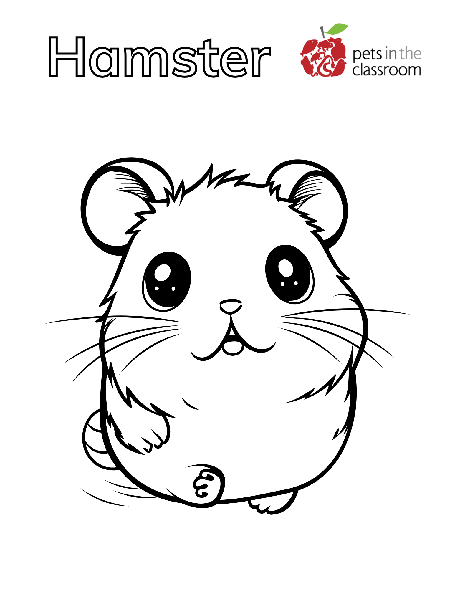 hamster coloring sheet