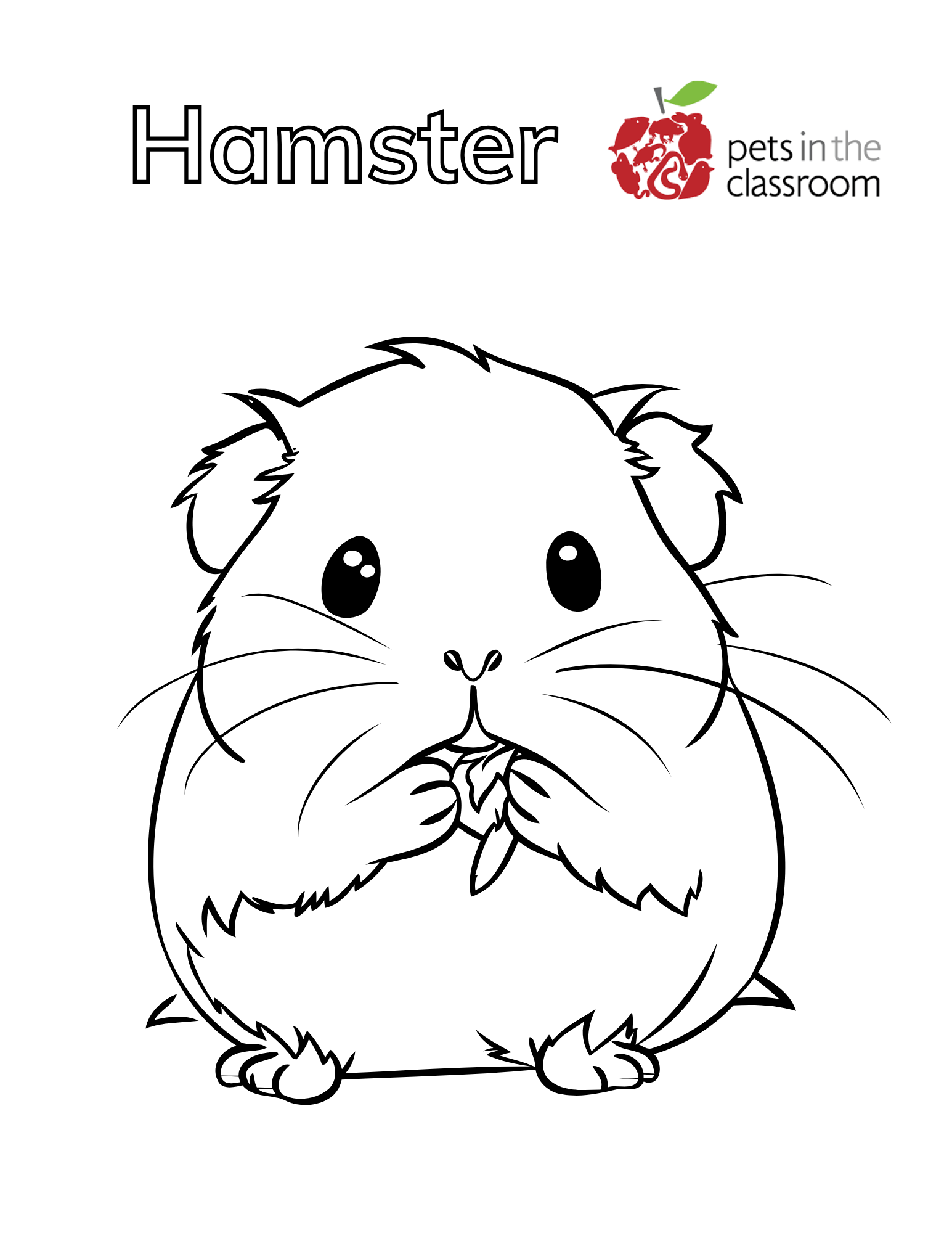 hamster coloring sheet