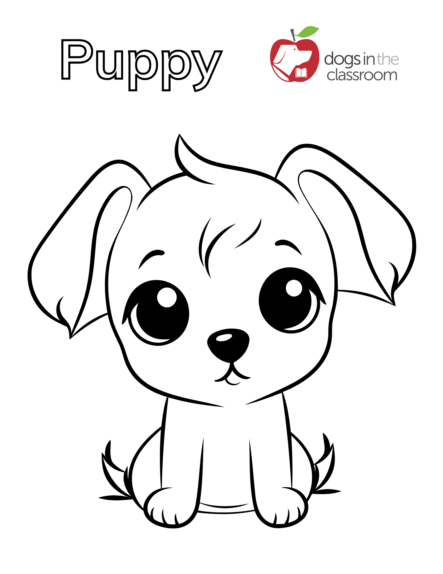puppy coloring sheet