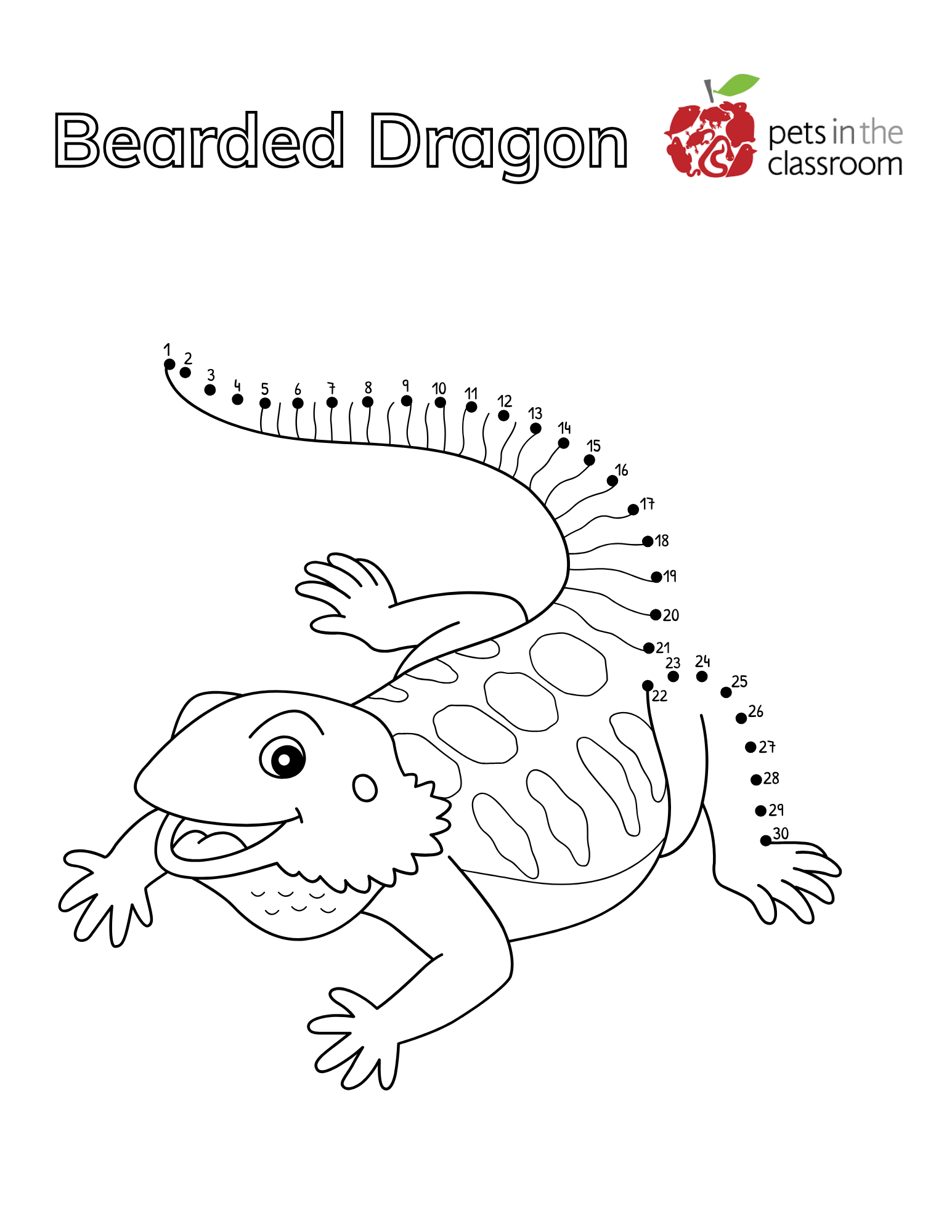 Bearded Dragon Coloring Page