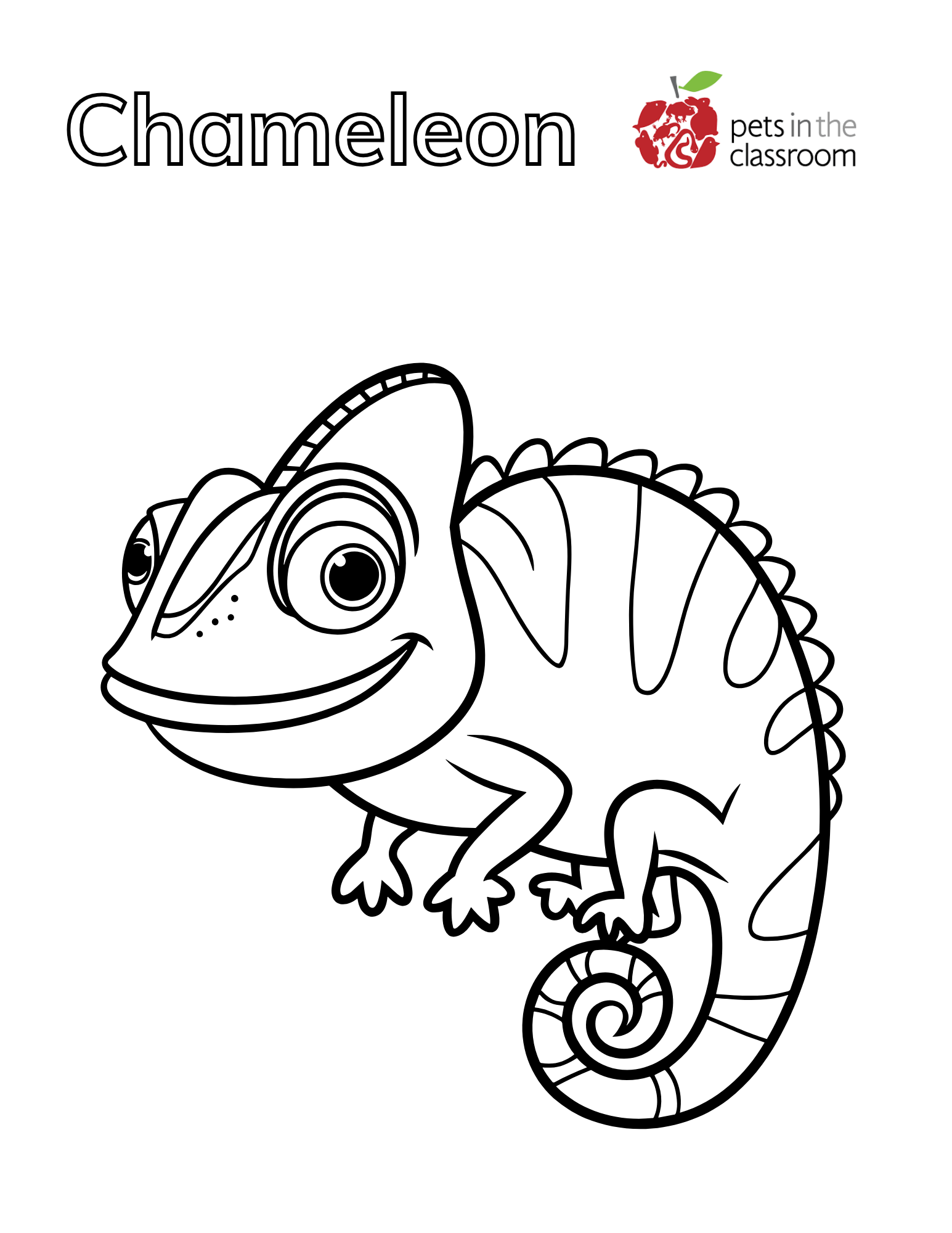 Chameleon Coloring Sheet