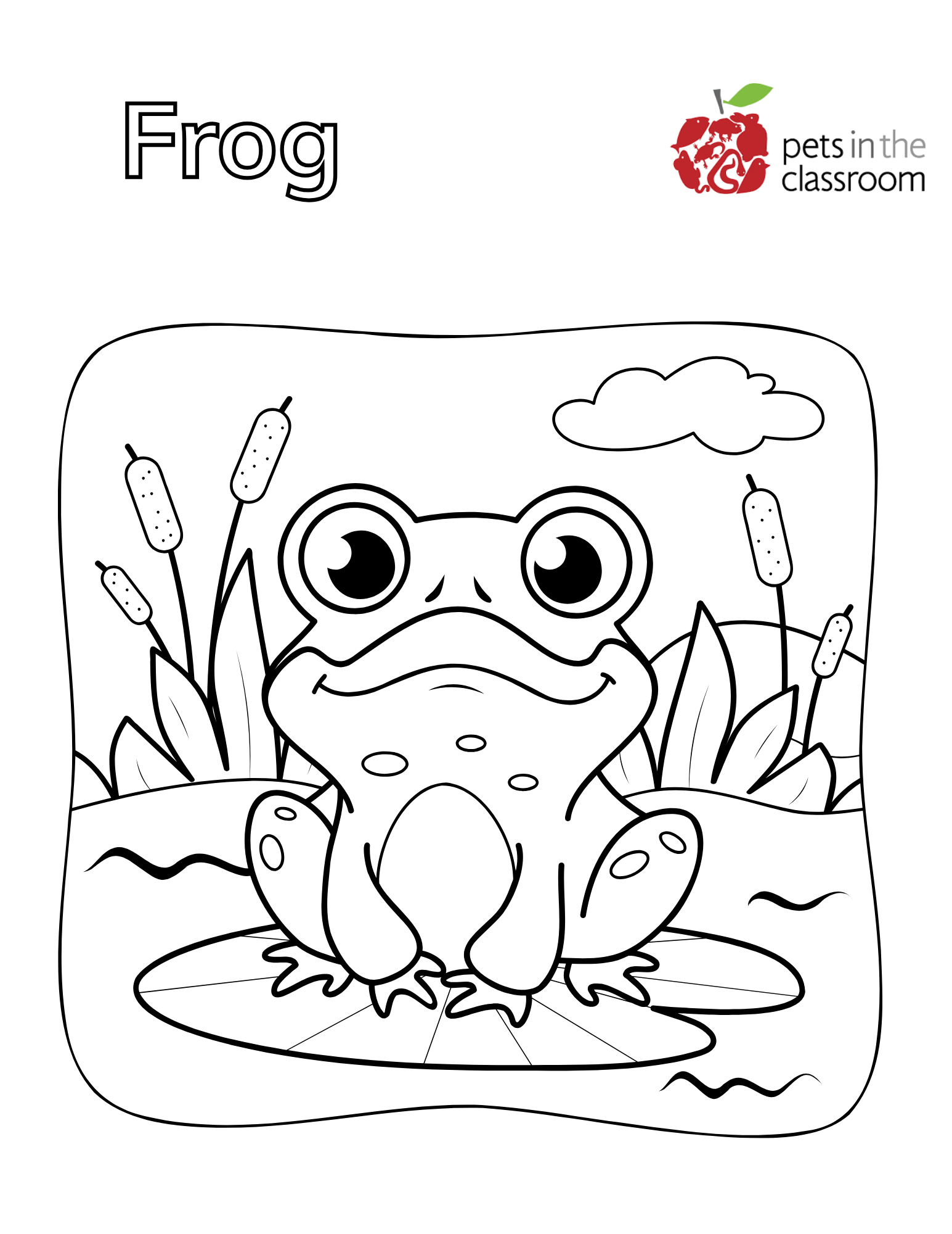 frog coloring sheet