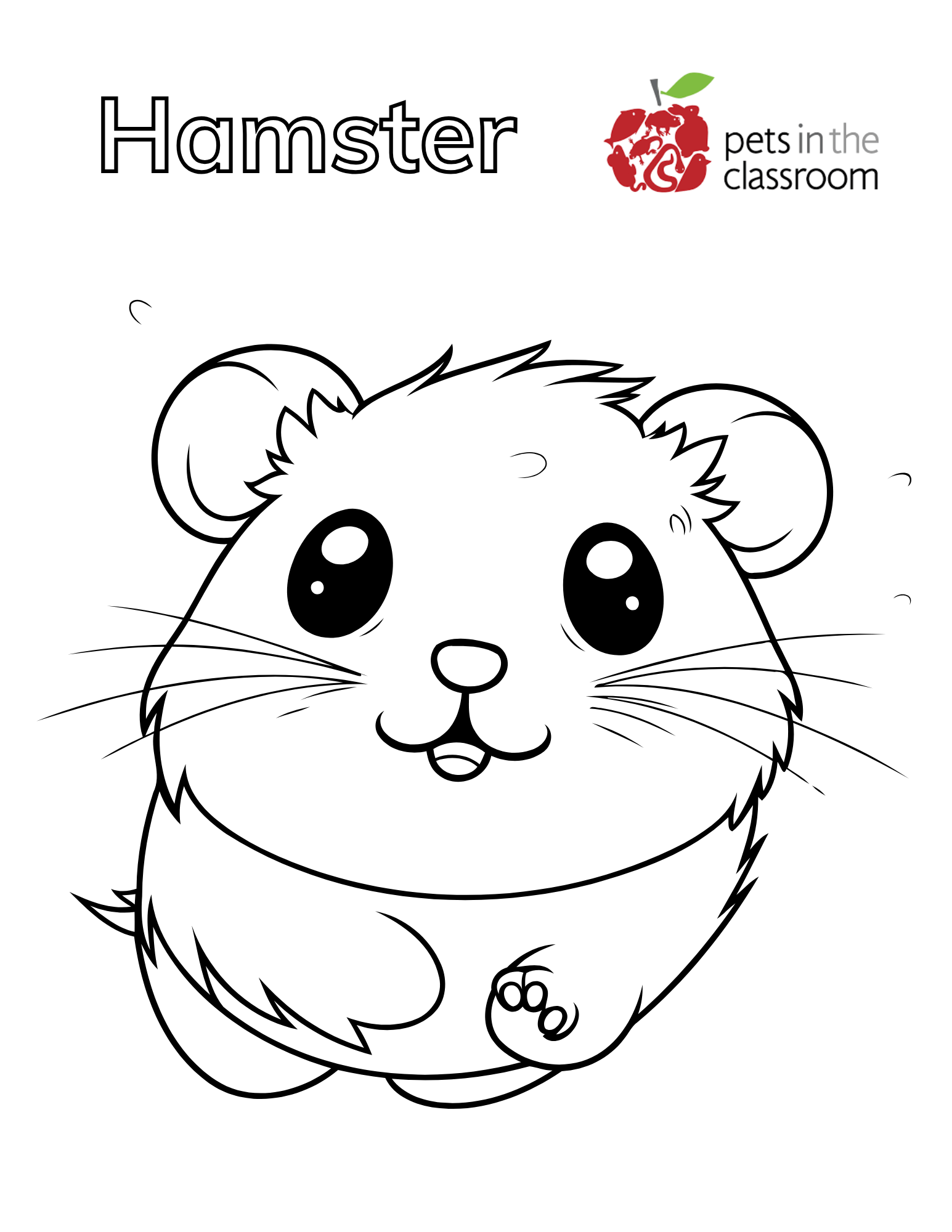 hamster coloring sheet