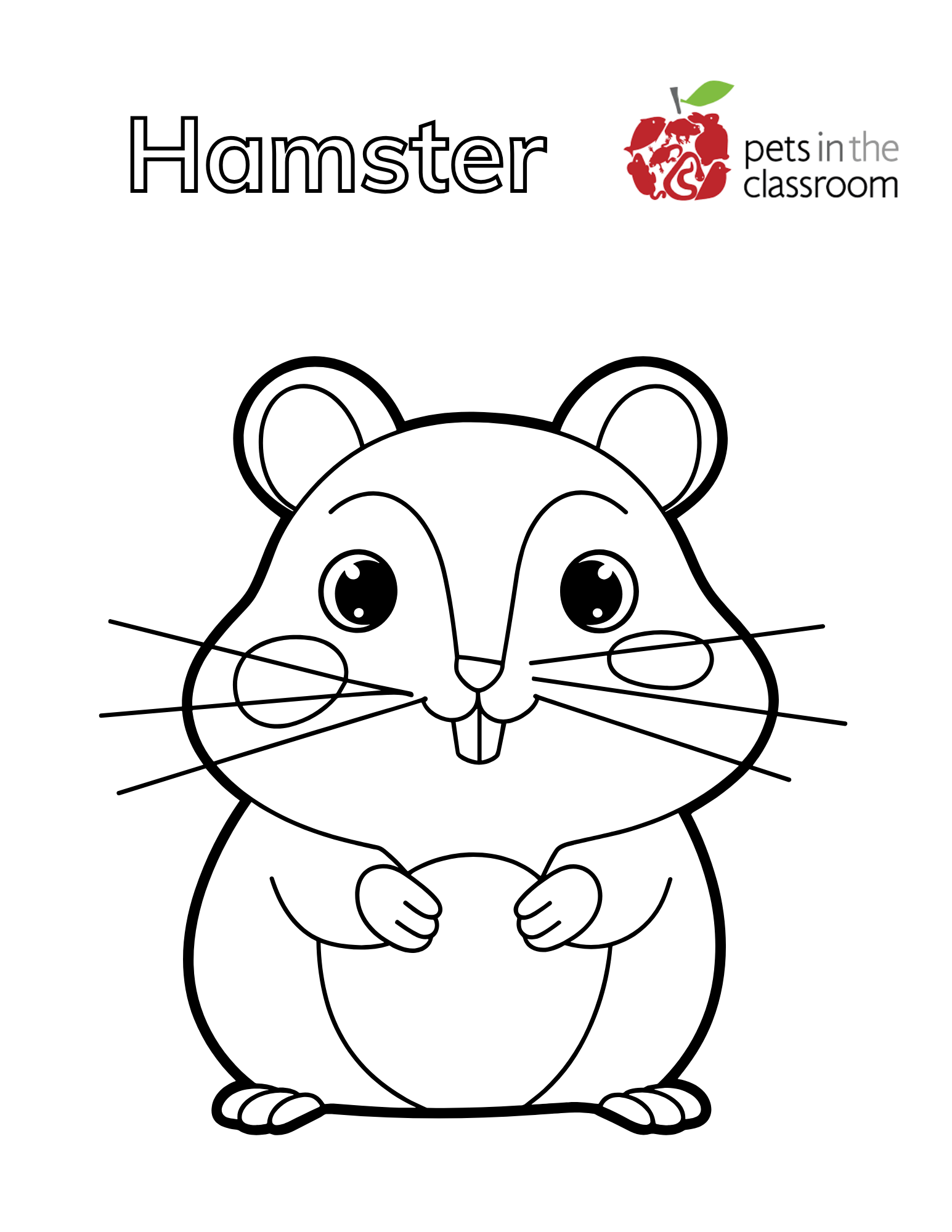 hamster coloring sheet