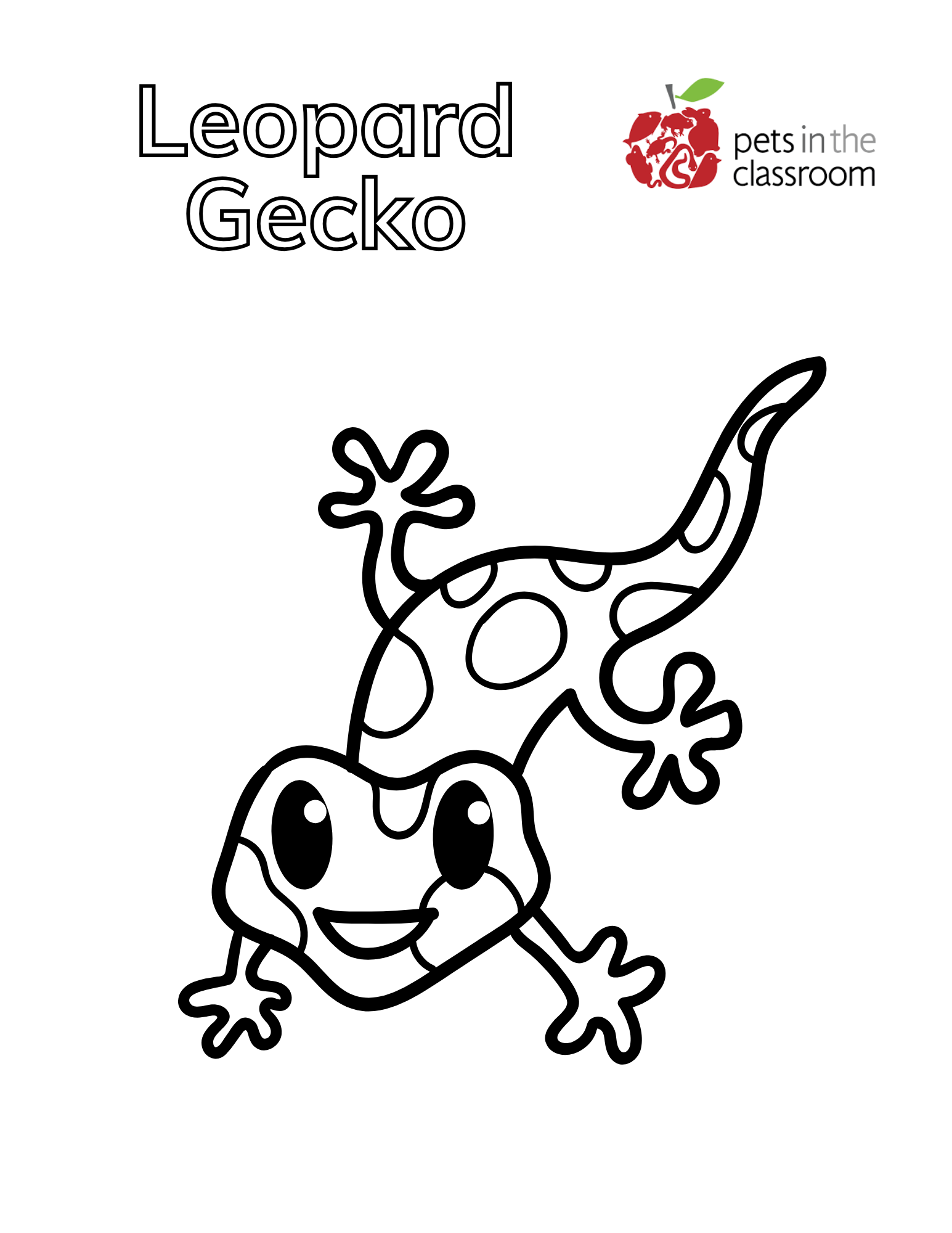 leopard gecko coloring sheet