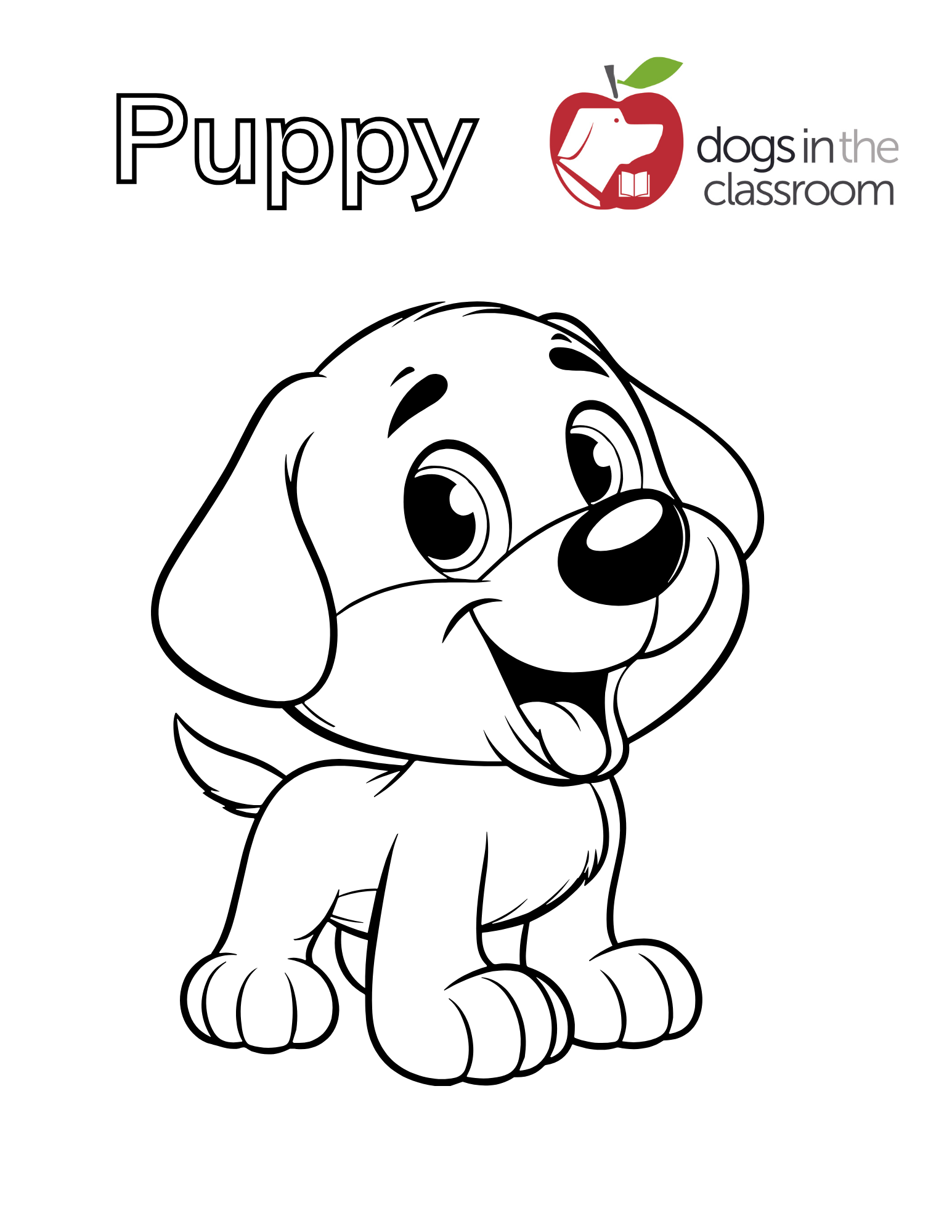 puppy coloring sheet