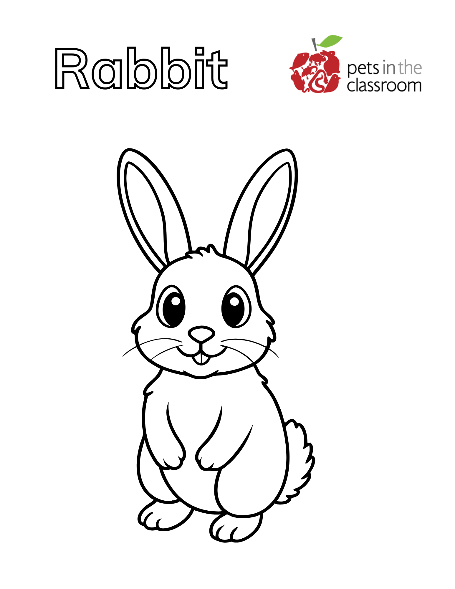 rabbit coloring sheet
