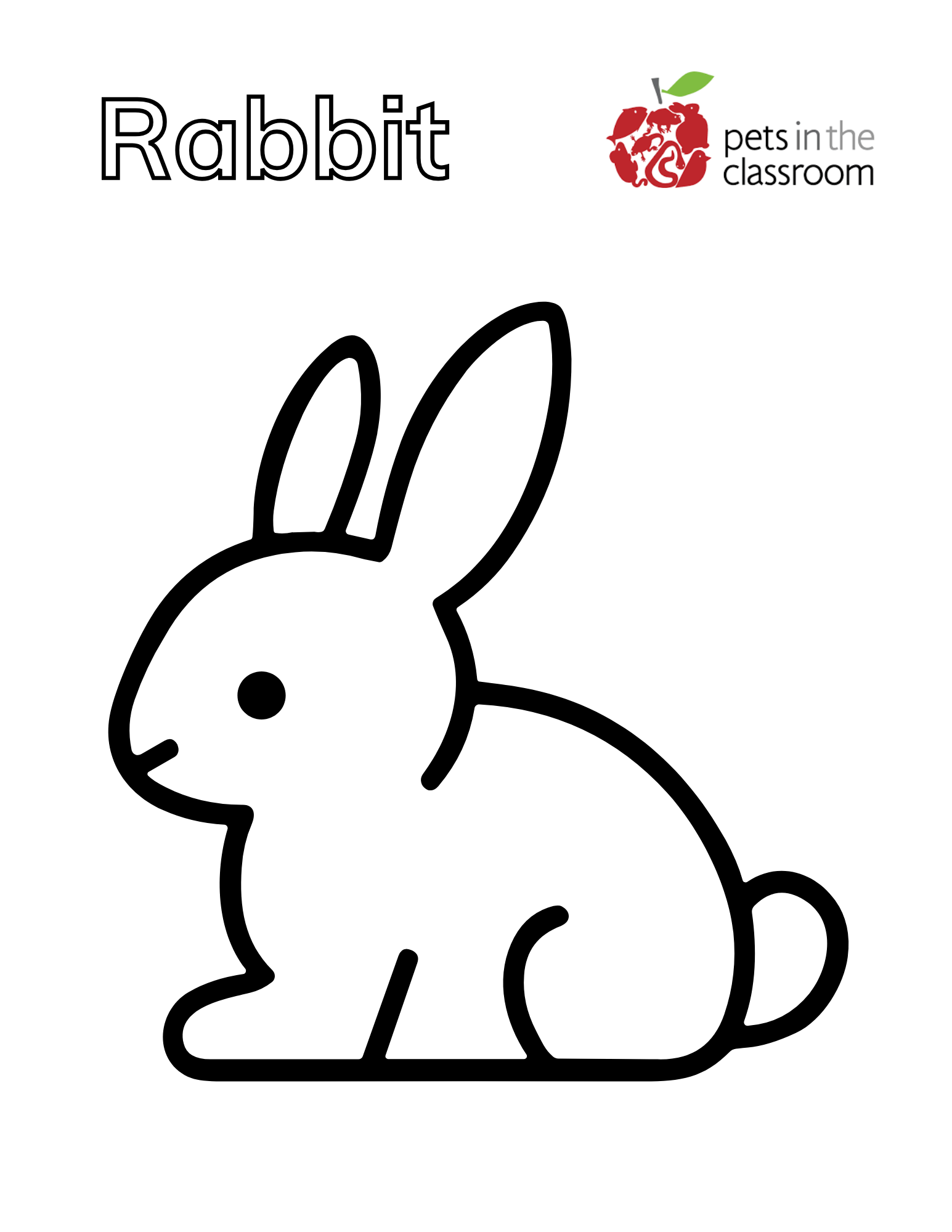rabbit coloring sheet