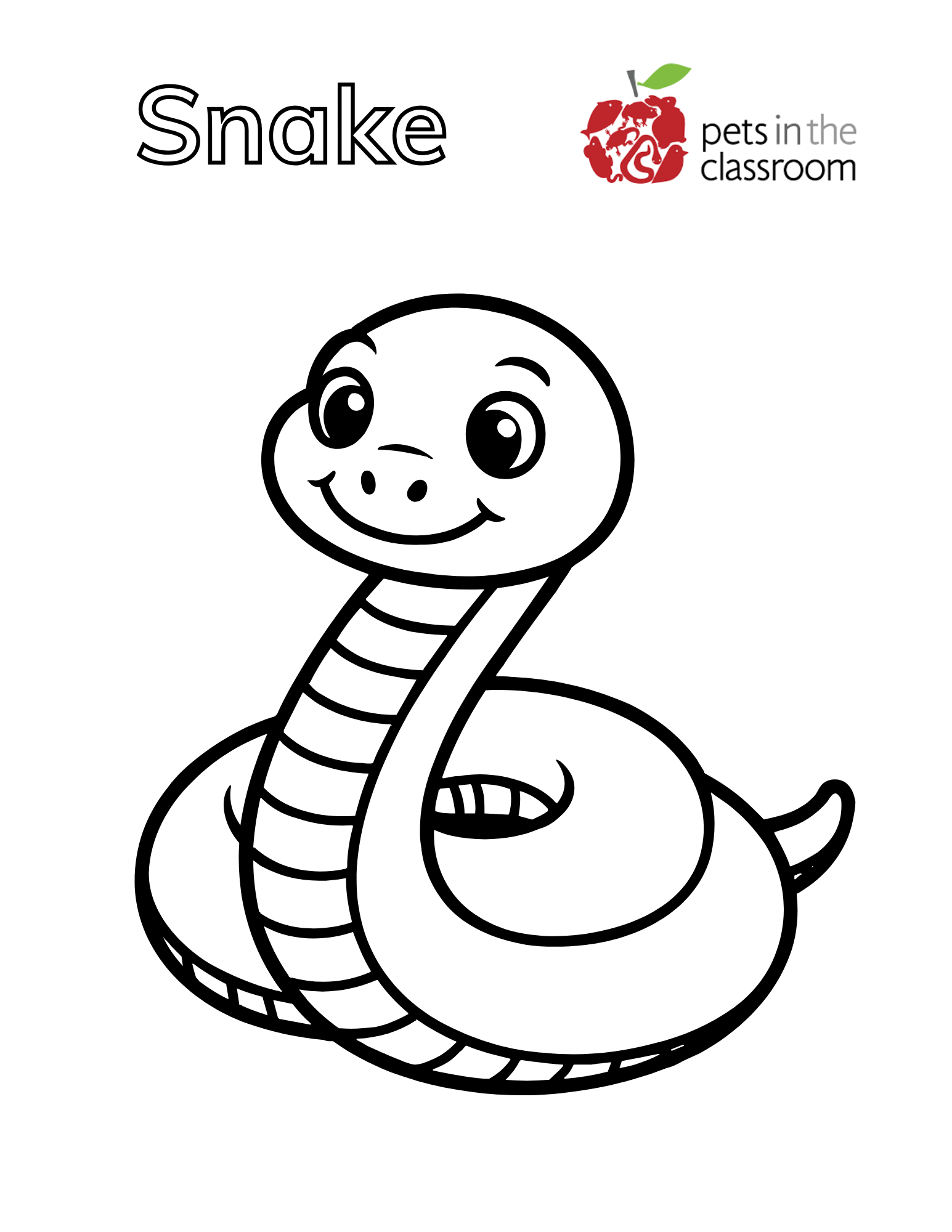 snake coloring sheet
