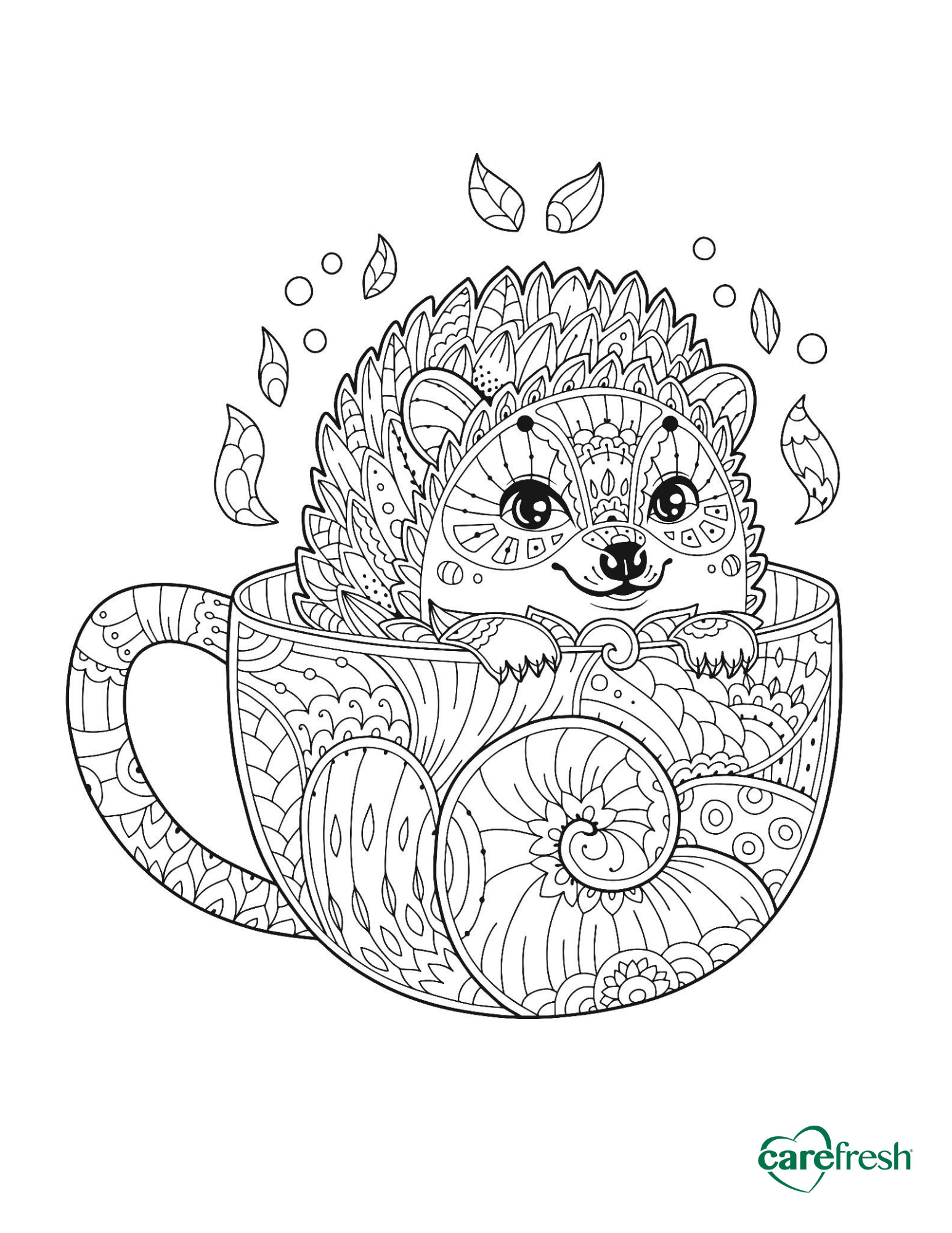 hedgehog coloring sheet
