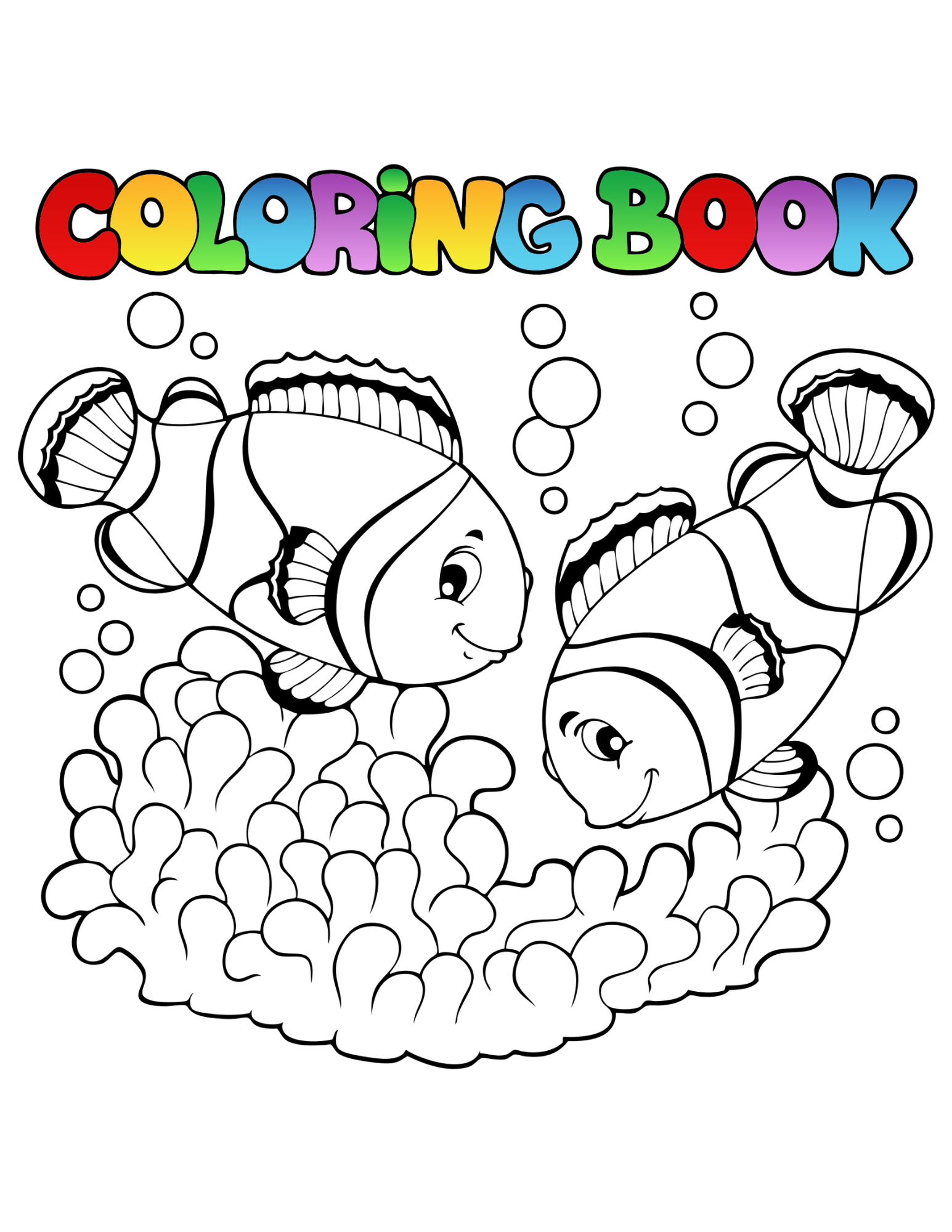 fish coloring book