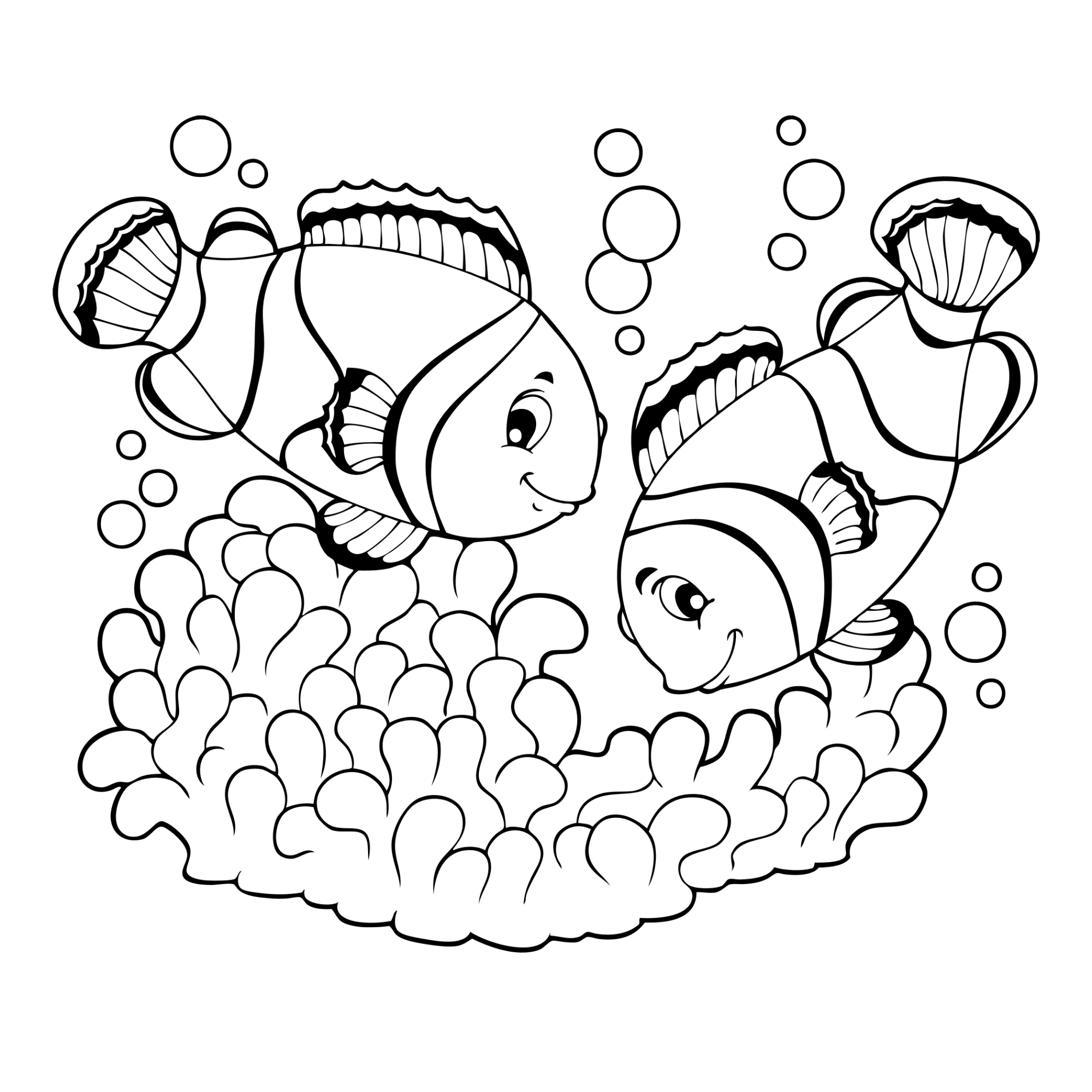 fish coloring sheets