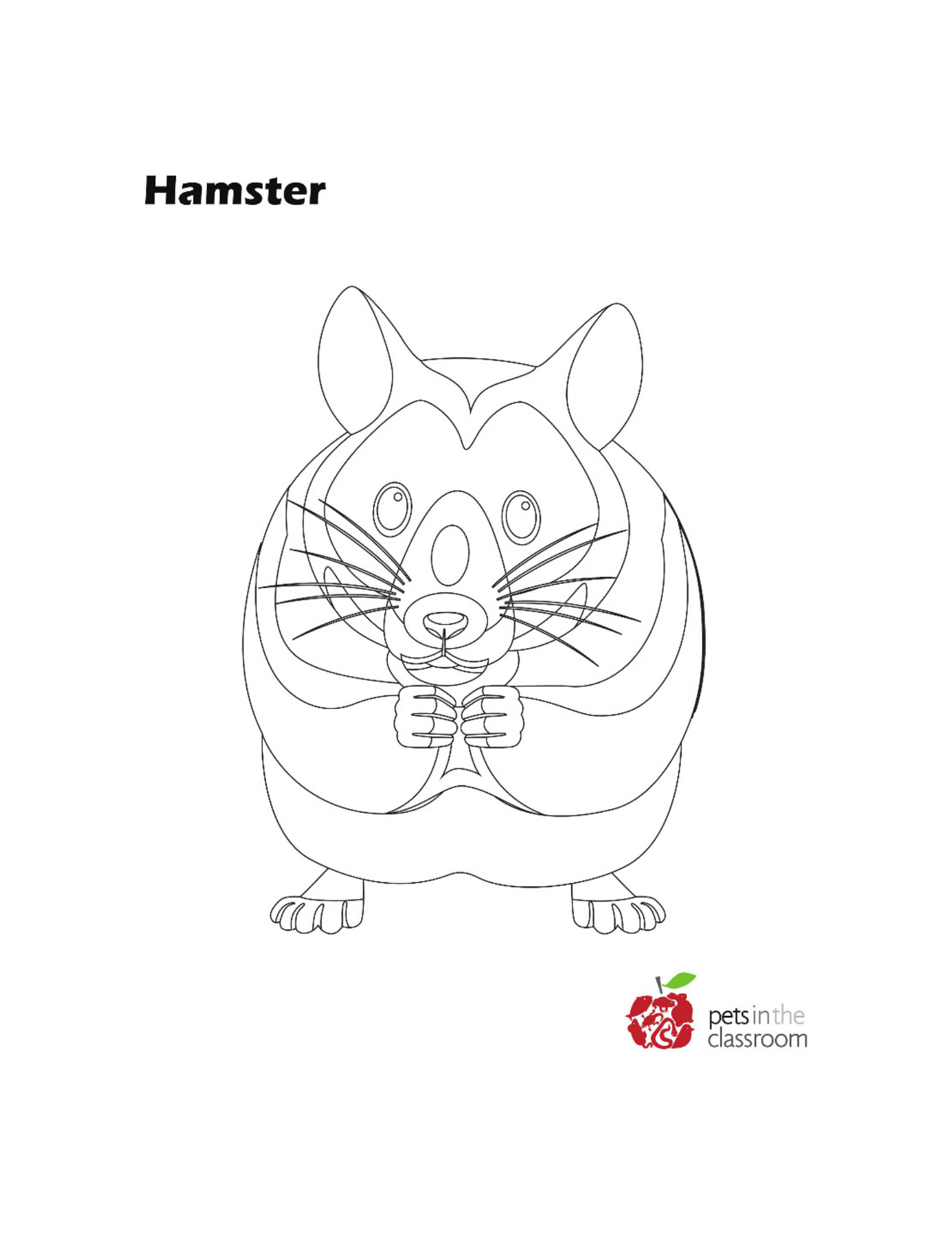 hamster coloring sheet