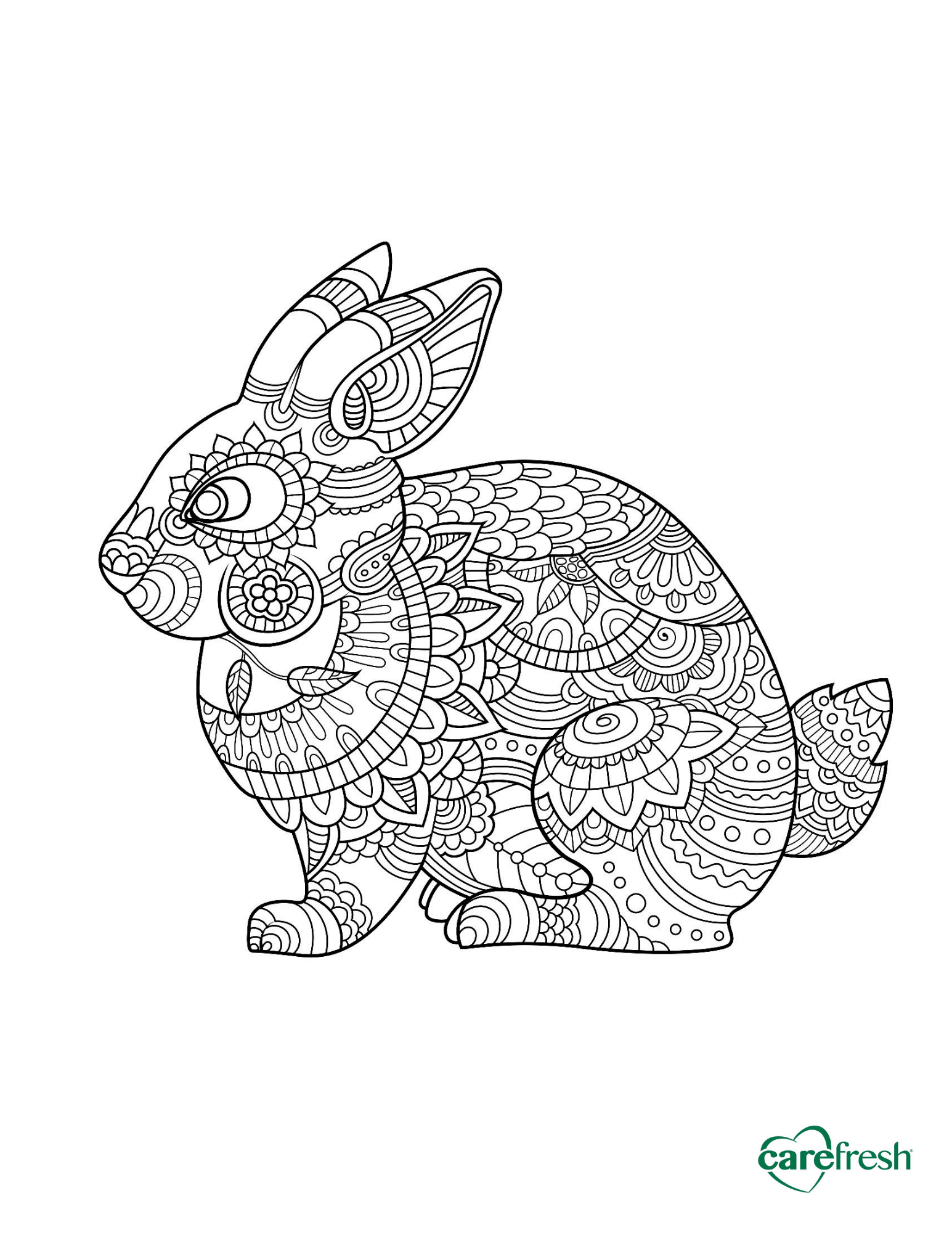rabbit coloring page