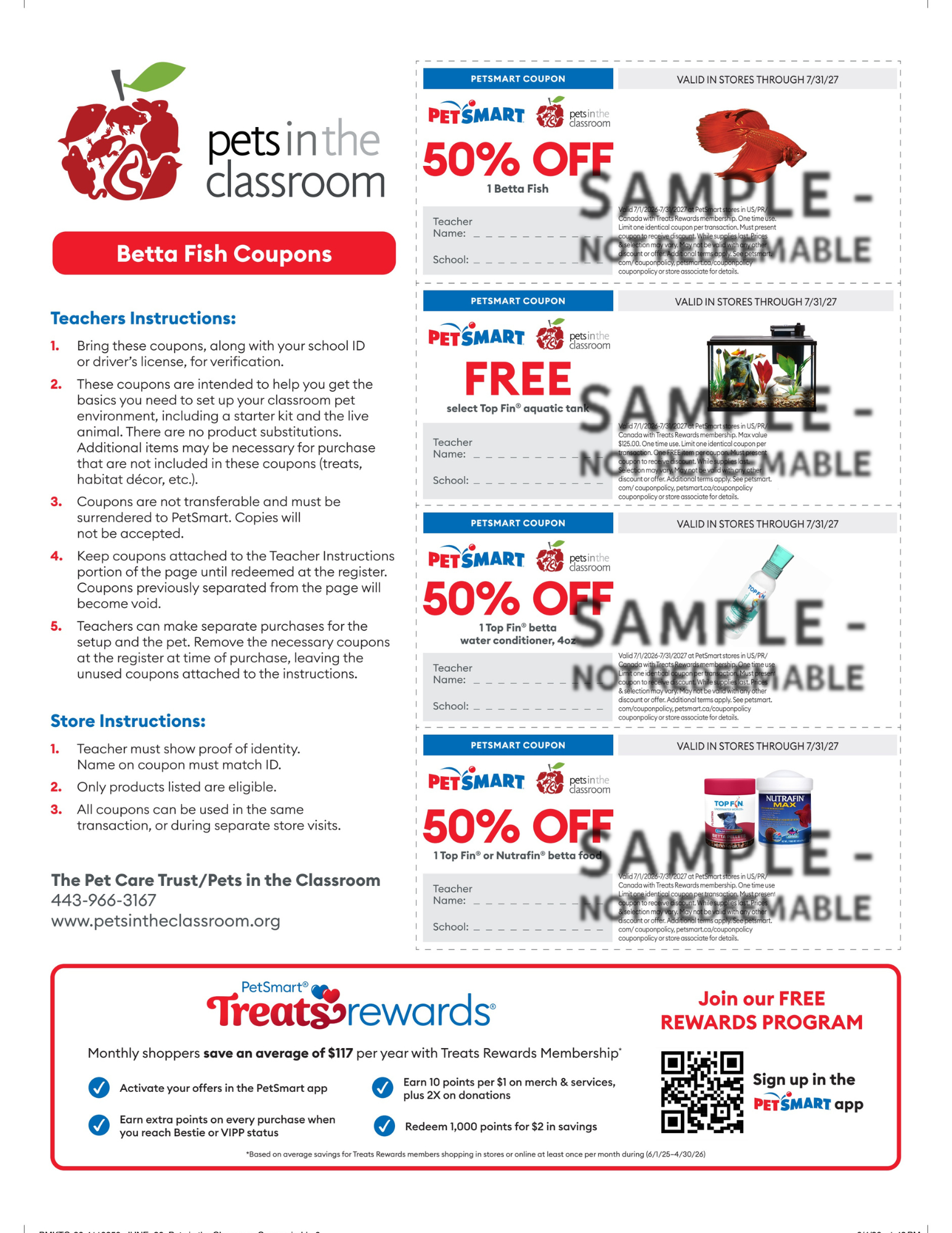 Betta Fish Sample Coupon – Pets in the Classroom’s PetSmart Grant Betta Fish Sample Coupon – Pets in the Classroom’s PetSmart Grant