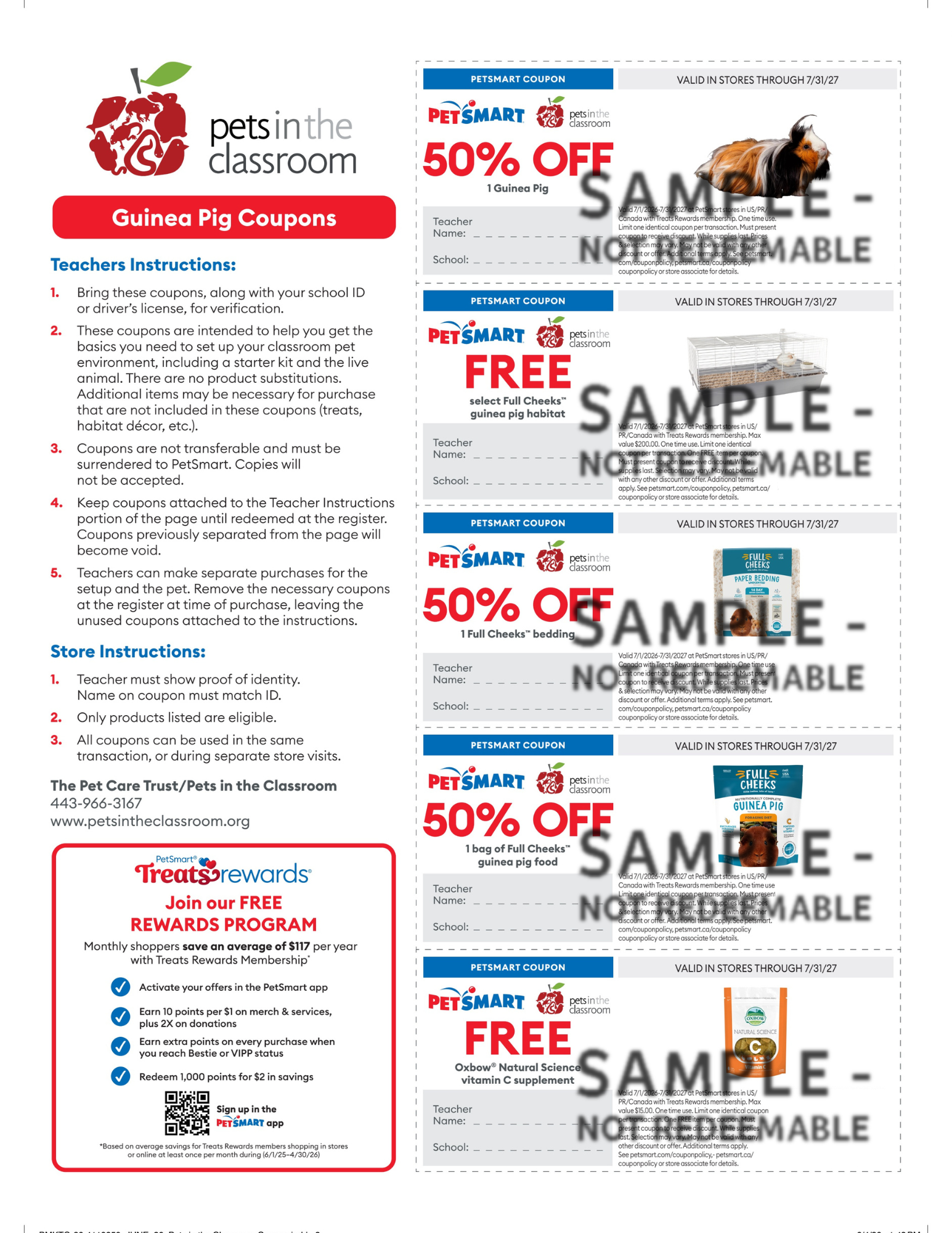 Guinea Pig Sample Coupon – Pets in the Classroom’s PetSmart Grant Guinea Pig Sample Coupon – Pets in the Classroom’s PetSmart Grant
